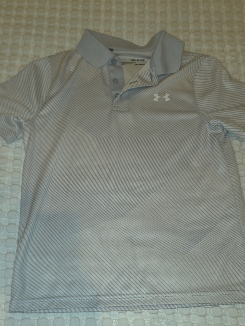 Under Armour Gray Diagonal Stripe Polo